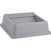 Rubbermaid Commercial Untouchable Square Swing Top, 20.1" W/Dia, Gray RCP266400GY